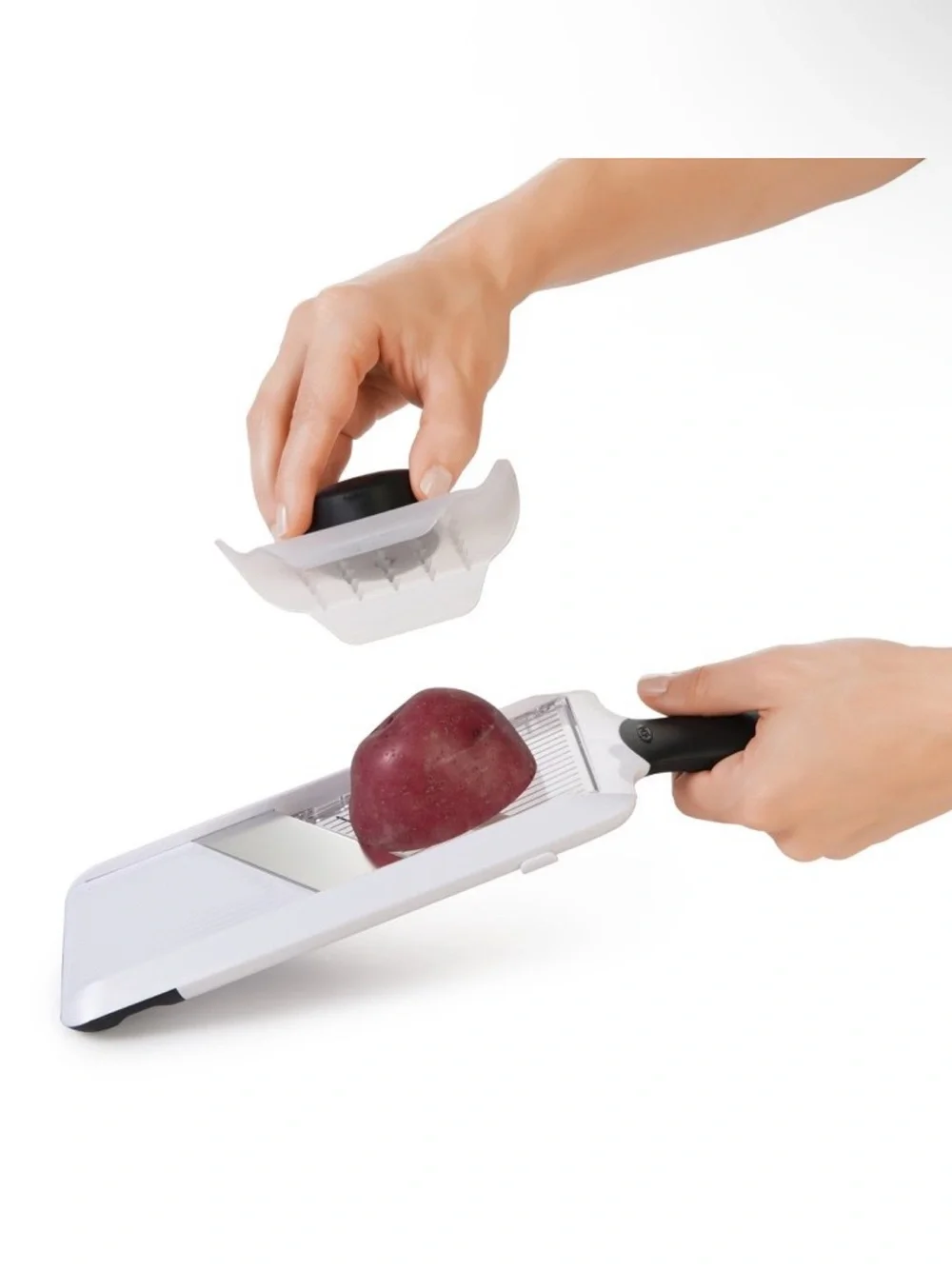 OXO Handheld Mandoline: White Kitchen Slicer